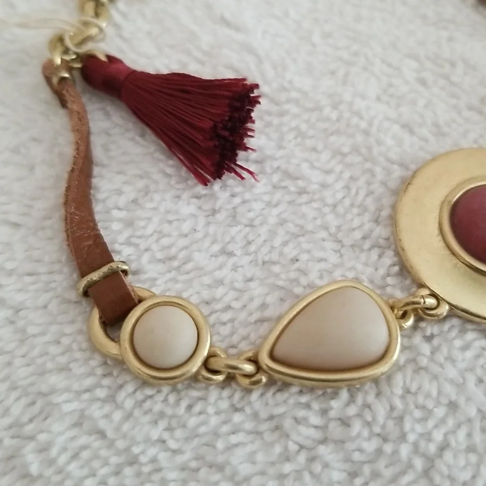 New Lucky Brand Stone Leather Bracelet